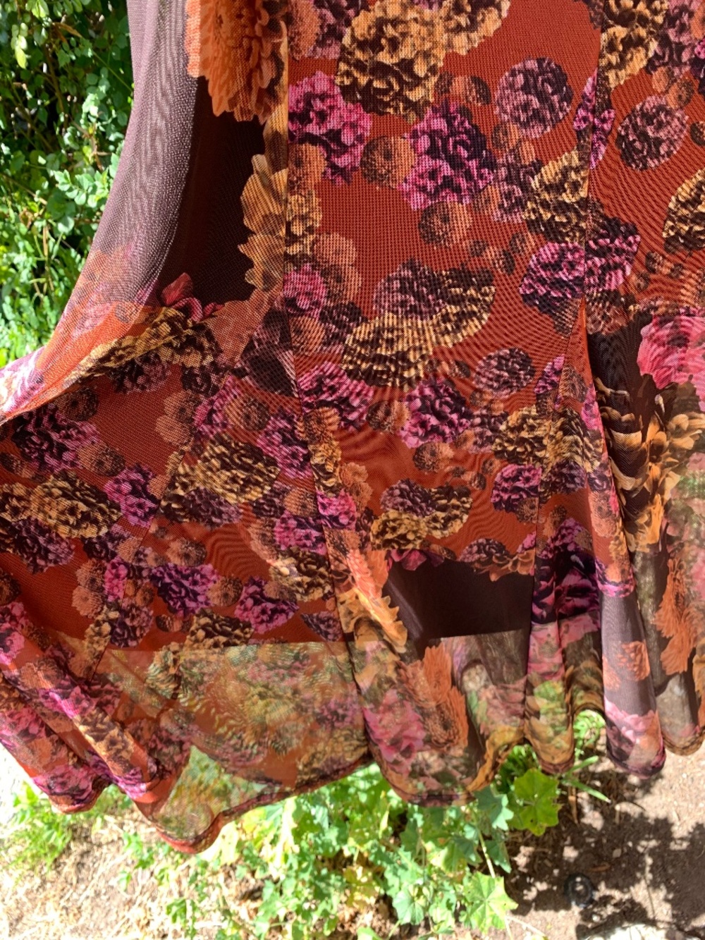 Nasty Gal Brown and Purple Mesh Dress - Picture 3 of 14